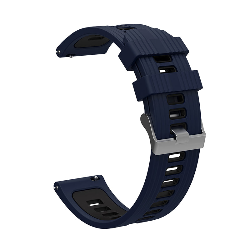 For Huawei Watch GT 3 (46mm) Dual Color 22mm Silicone Watch Strap Replacement Wrist Band
