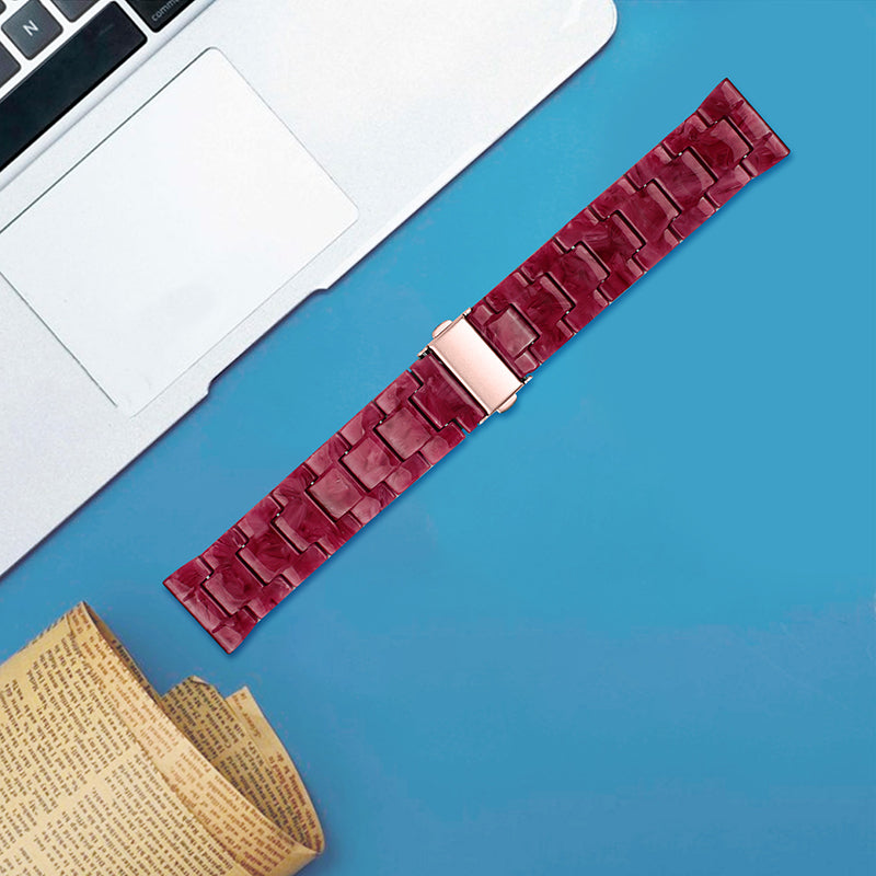 For Huami Amazfit GTR 47mm/Pace/Stratos/Stratos 2/Youth Edition 22mm Fashionable 3 Beads Resin Watch Strap Replacement Wrist Band