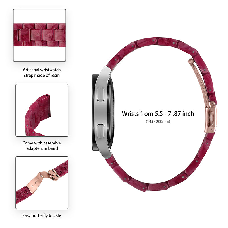 For Huami Amazfit GTR 47mm/Pace/Stratos/Stratos 2/Youth Edition 22mm Fashionable 3 Beads Resin Watch Strap Replacement Wrist Band