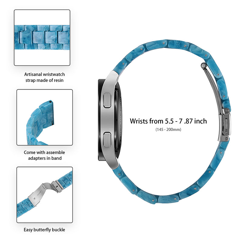 For Huami Amazfit GTR 47mm/Pace/Stratos/Stratos 2/Youth Edition 22mm Fashionable 3 Beads Resin Watch Strap Replacement Wrist Band