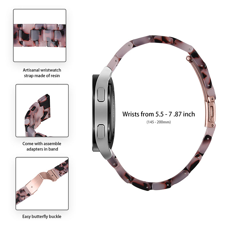 For Huami Amazfit GTR 47mm/Pace/Stratos/Stratos 2/Youth Edition 22mm Fashionable 3 Beads Resin Watch Strap Replacement Wrist Band
