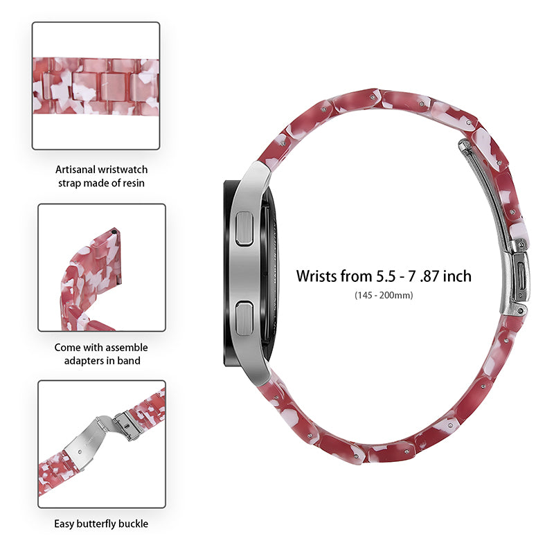 For Huami Amazfit GTR 47mm/Pace/Stratos/Stratos 2/Youth Edition 22mm Fashionable 3 Beads Resin Watch Strap Replacement Wrist Band