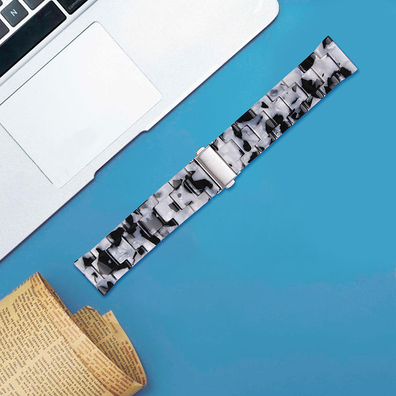 For Huami Amazfit GTR 47mm/Pace/Stratos/Stratos 2/Youth Edition 22mm Fashionable 3 Beads Resin Watch Strap Replacement Wrist Band