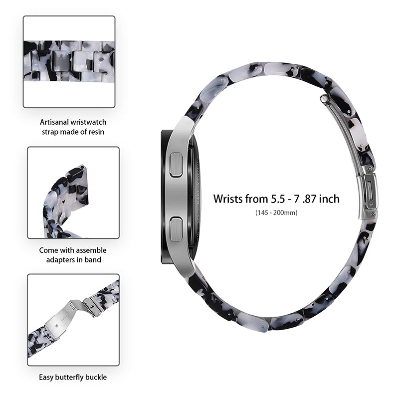For Huami Amazfit GTR 47mm/Pace/Stratos/Stratos 2/Youth Edition 22mm Fashionable 3 Beads Resin Watch Strap Replacement Wrist Band