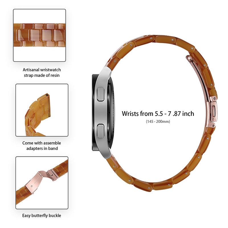For Huami Amazfit GTR 47mm/Pace/Stratos/Stratos 2/Youth Edition 22mm Fashionable 3 Beads Resin Watch Strap Replacement Wrist Band