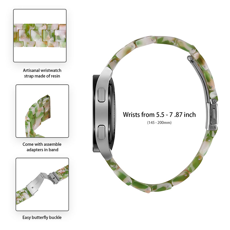 For Huami Amazfit GTR 47mm/Pace/Stratos/Stratos 2/Youth Edition 22mm Fashionable 3 Beads Resin Watch Strap Replacement Wrist Band
