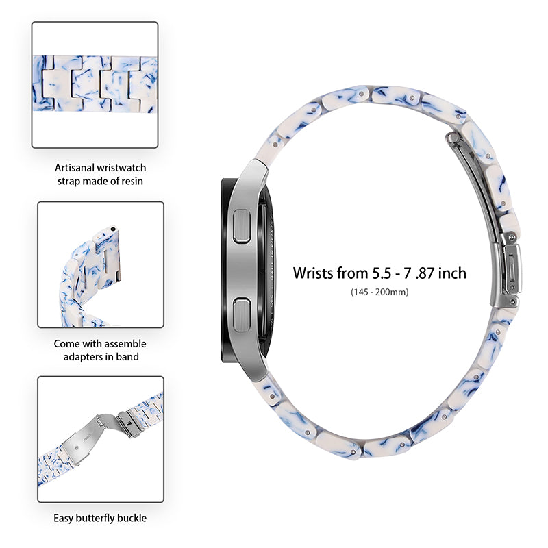 For Huami Amazfit GTR 47mm/Pace/Stratos/Stratos 2/Youth Edition 22mm Fashionable 3 Beads Resin Watch Strap Replacement Wrist Band