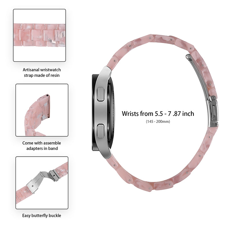 For Huami Amazfit GTR 47mm/Pace/Stratos/Stratos 2/Youth Edition 22mm Fashionable 3 Beads Resin Watch Strap Replacement Wrist Band