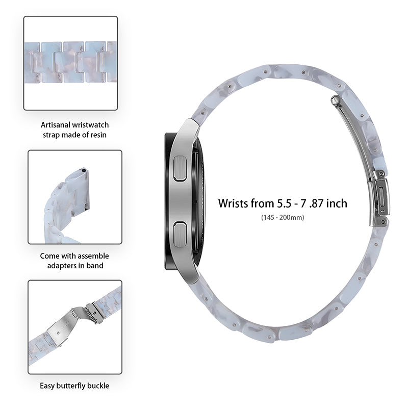 For Huami Amazfit GTR 47mm/Pace/Stratos/Stratos 2/Youth Edition 22mm Fashionable 3 Beads Resin Watch Strap Replacement Wrist Band