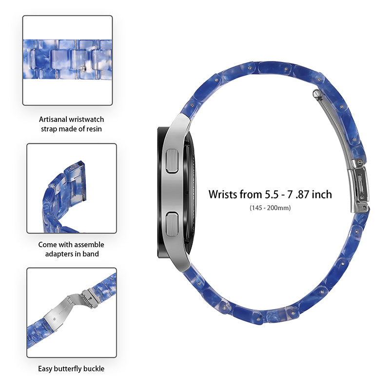 For Huami Amazfit GTR 47mm/Pace/Stratos/Stratos 2/Youth Edition 22mm Fashionable 3 Beads Resin Watch Strap Replacement Wrist Band