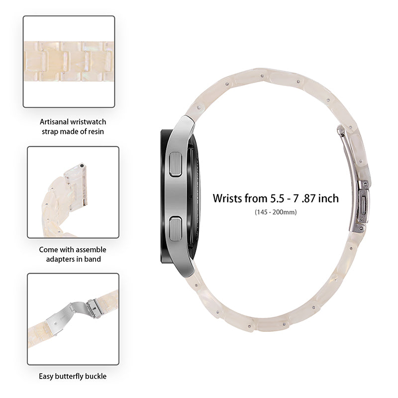For Huami Amazfit GTR 47mm/Pace/Stratos/Stratos 2/Youth Edition 22mm Fashionable 3 Beads Resin Watch Strap Replacement Wrist Band