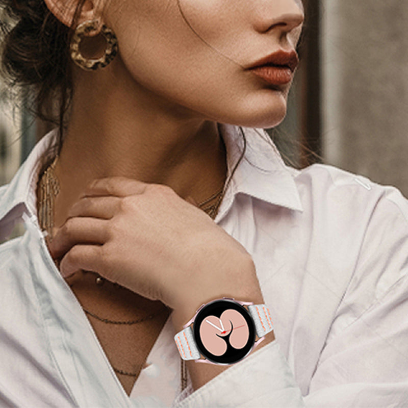 For Huami Amazfit Bip 1S/GTR 42mm/GTS/Bip Lite Soft Durable Top Layer Genuine Leather Wrist Strap Wave Stitching Lines Watchband