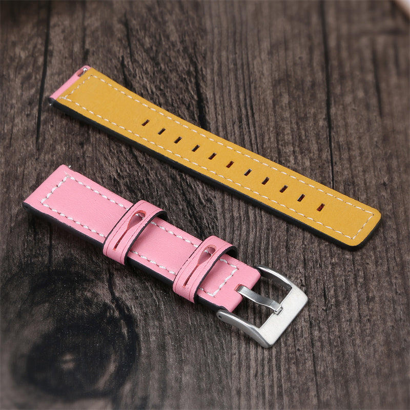 For Huawei Watch GT 2e/ Watch GT 2 46mm/ Watch GT 42mm/46mm Replacement Cowhide Genuine Leather Smart Watch Strap Adjustable Wrist Band