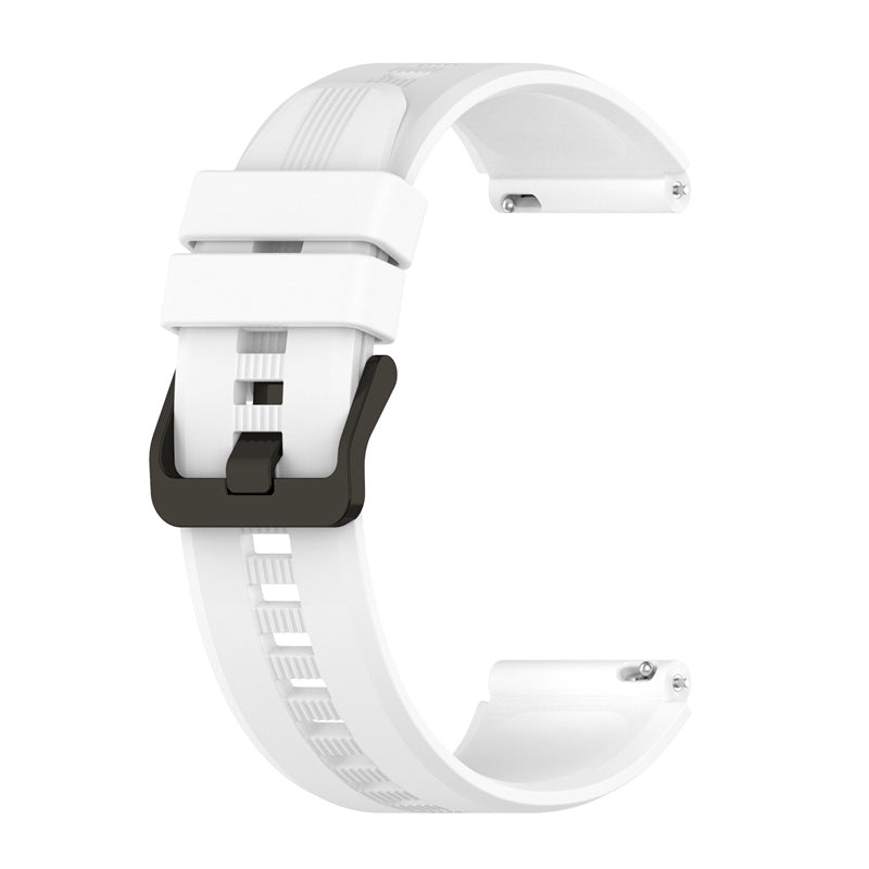 For Honor Watch GS3 Stripe Design Silicone Watch Strap 22mm Replacement Wrist Band with Stainless Steel Buckle