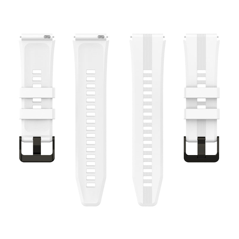 For Honor Watch GS3 Stripe Design Silicone Watch Strap 22mm Replacement Wrist Band with Stainless Steel Buckle