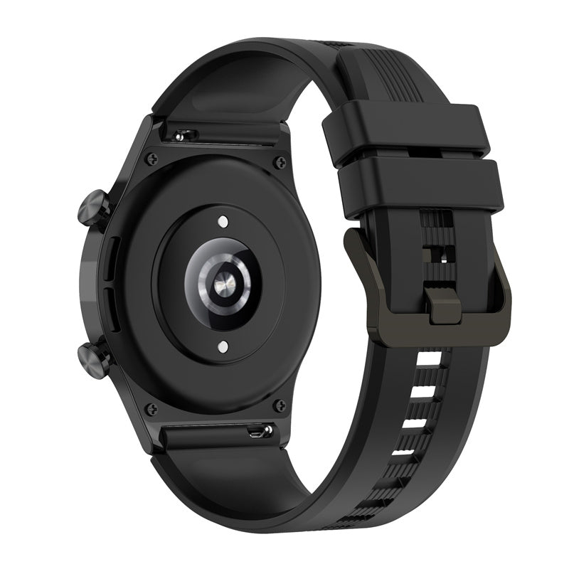 For Honor Watch GS3 Stripe Design Silicone Watch Strap 22mm Replacement Wrist Band with Stainless Steel Buckle