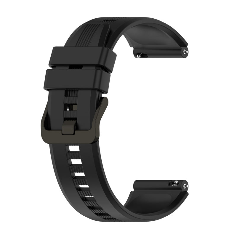 For Honor Watch GS3 Stripe Design Silicone Watch Strap 22mm Replacement Wrist Band with Stainless Steel Buckle