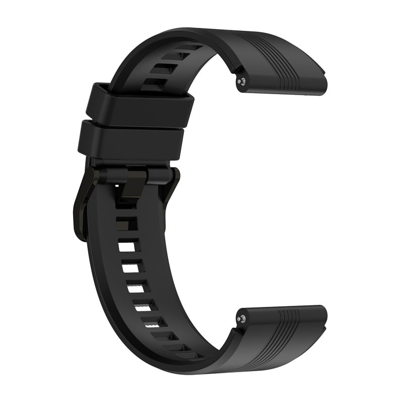 For Honor Watch GS3 Stripe Design Silicone Watch Strap 22mm Replacement Wrist Band with Stainless Steel Buckle