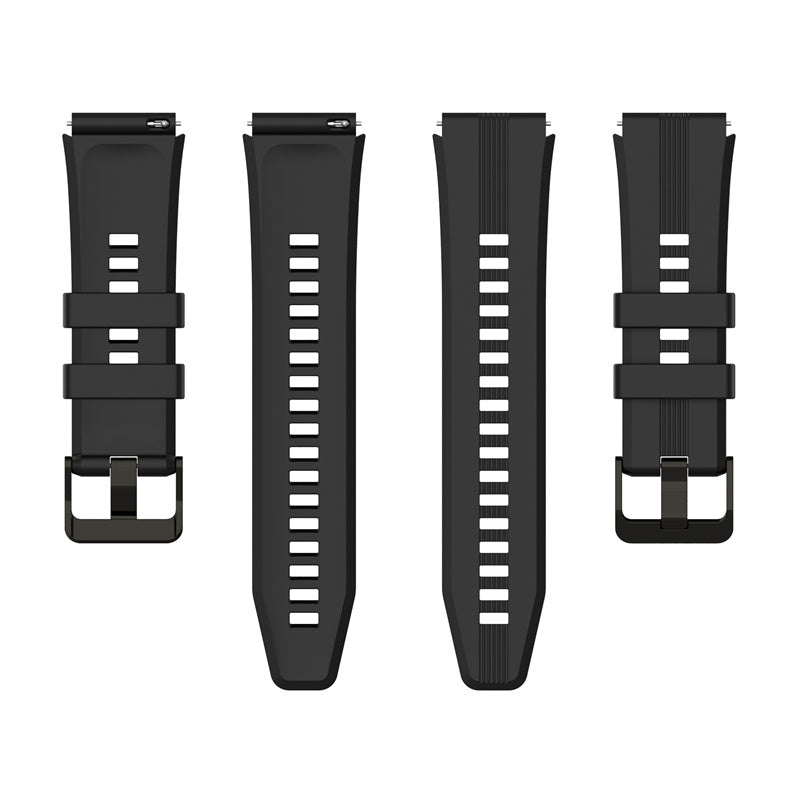 For Honor Watch GS3 Stripe Design Silicone Watch Strap 22mm Replacement Wrist Band with Stainless Steel Buckle