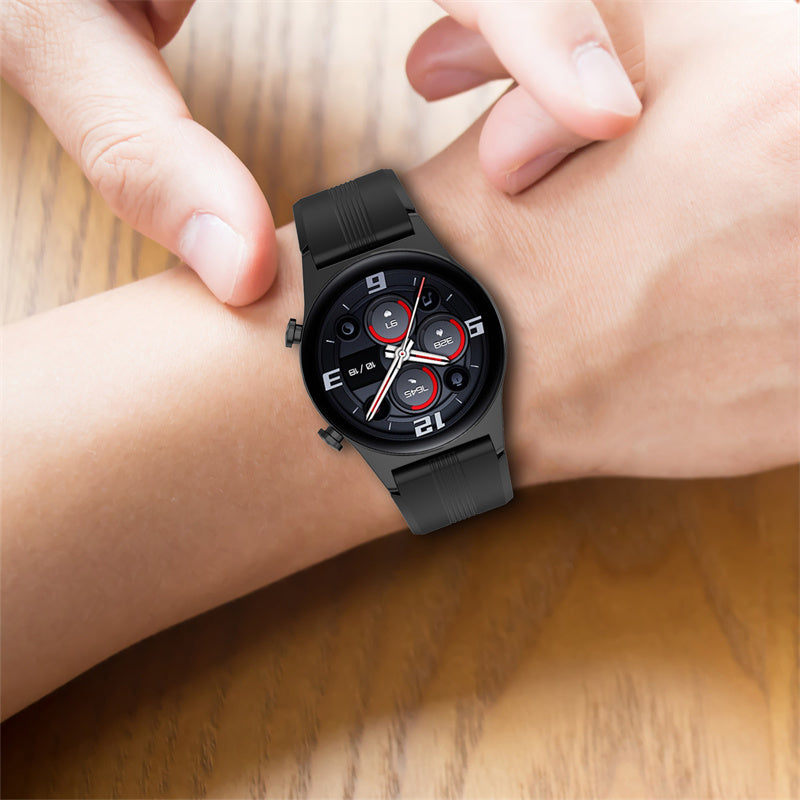 For Honor Watch GS3 Stripe Design Silicone Watch Strap 22mm Replacement Wrist Band with Stainless Steel Buckle