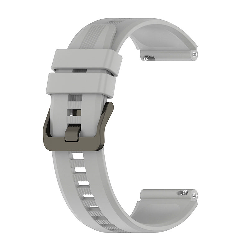 For Honor Watch GS3 Stripe Design Silicone Watch Strap 22mm Replacement Wrist Band with Stainless Steel Buckle
