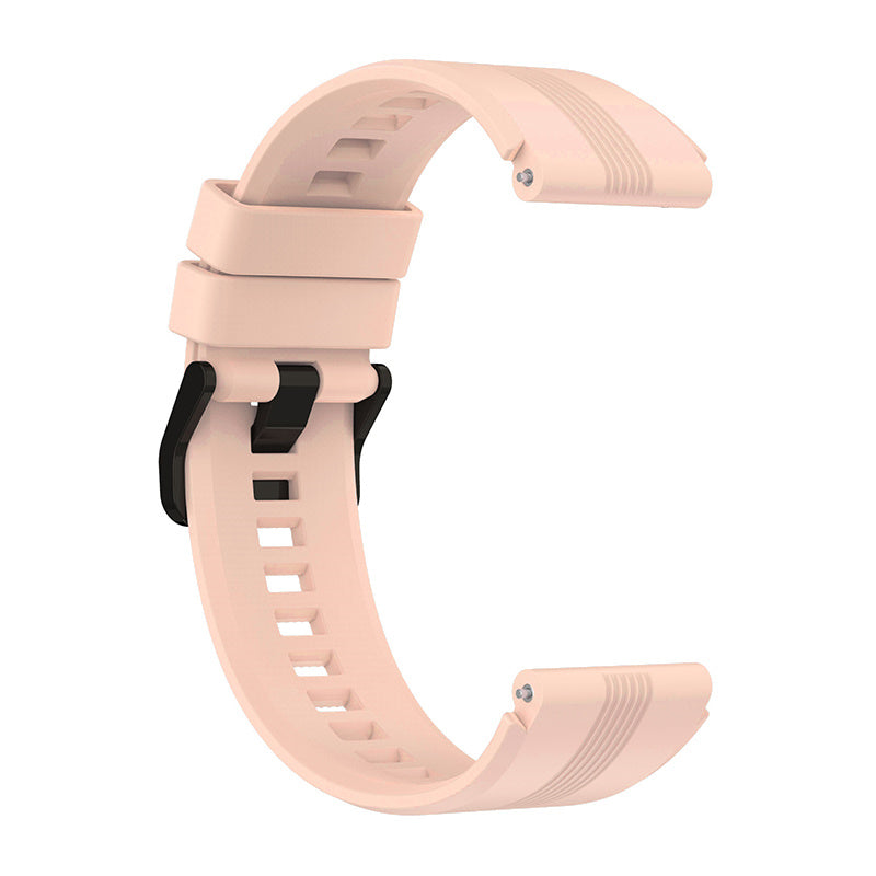For Honor Watch GS3 Stripe Design Silicone Watch Strap 22mm Replacement Wrist Band with Stainless Steel Buckle