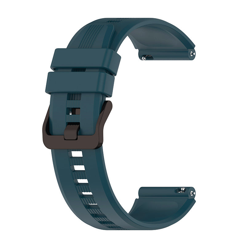 For Honor Watch GS3 Stripe Design Silicone Watch Strap 22mm Replacement Wrist Band with Stainless Steel Buckle