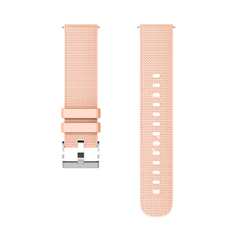 For Huawei TalkBand B5 Grid Design Soft Silicone Watch Band 18mm Replacement Strap with Silver Buckle