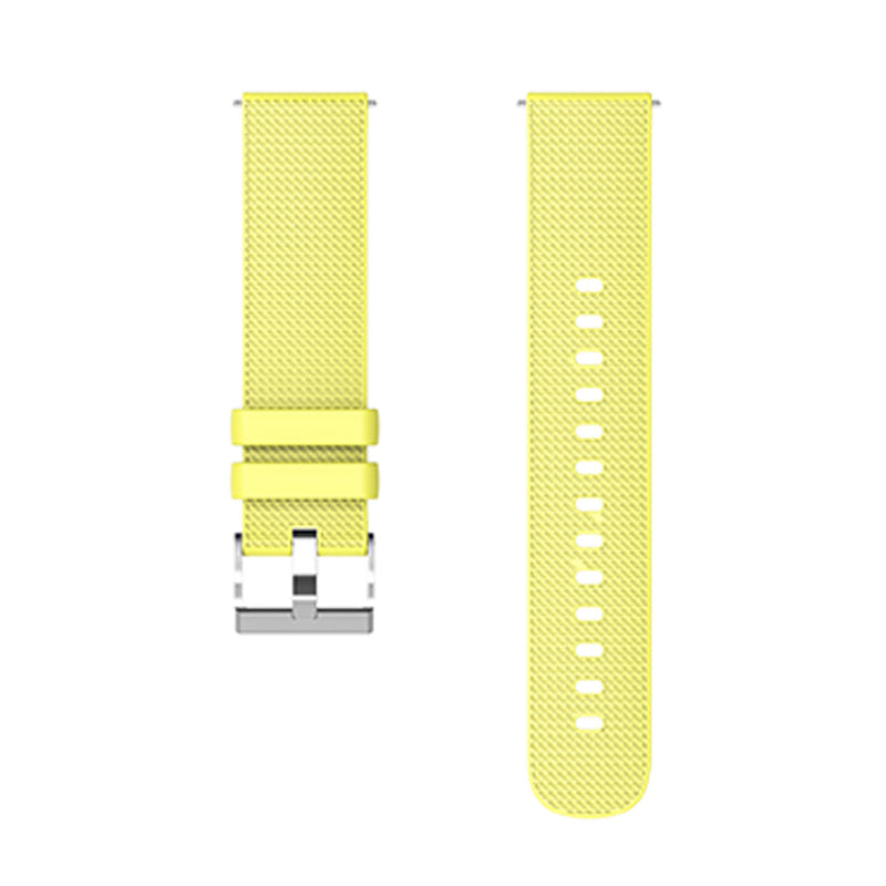 For Huawei TalkBand B5 Grid Design Soft Silicone Watch Band 18mm Replacement Strap with Silver Buckle