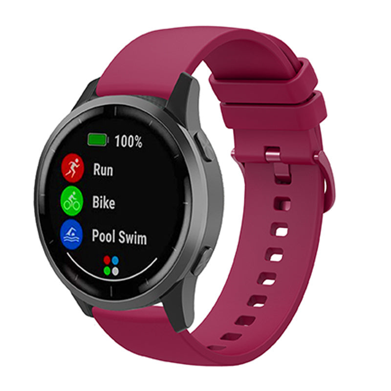 For Huawei TalkBand B5 Solid Color Soft Silicone Watch Band 18mm Adjustable Replacement Strap