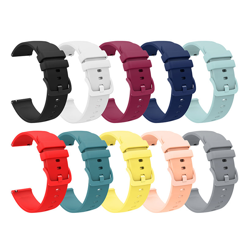 For Huawei TalkBand B5 Solid Color Soft Silicone Watch Band 18mm Adjustable Replacement Strap