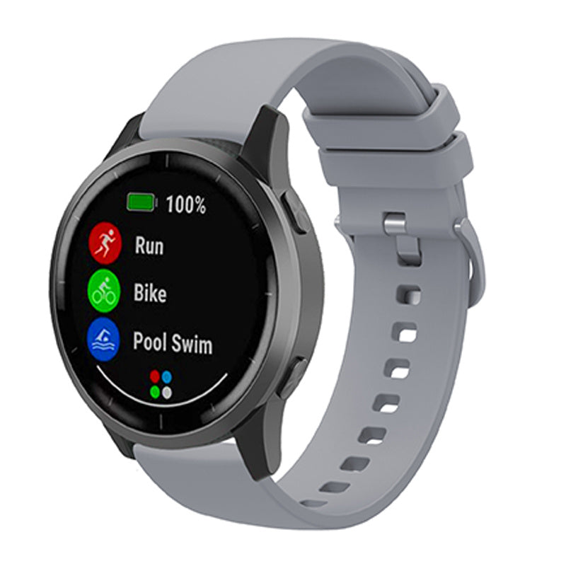 For Huawei TalkBand B5 Solid Color Soft Silicone Watch Band 18mm Adjustable Replacement Strap