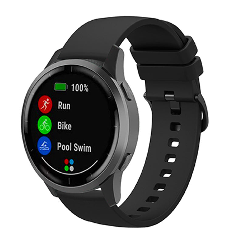 For Huawei TalkBand B5 Solid Color Soft Silicone Watch Band 18mm Adjustable Replacement Strap