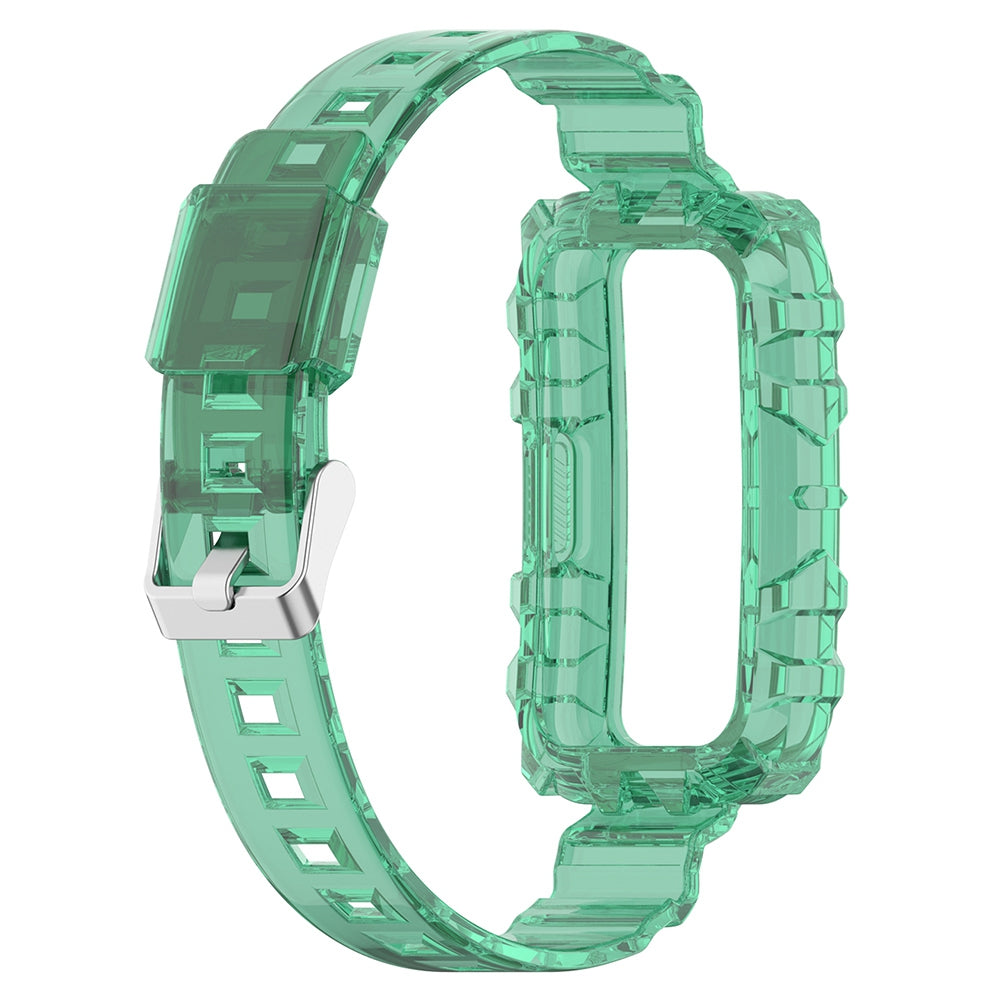 For Huawei Band 7/Band 6/Honor Band 6 Replacement Transparent TPU Watch Strap Wrist Band with Watch Case