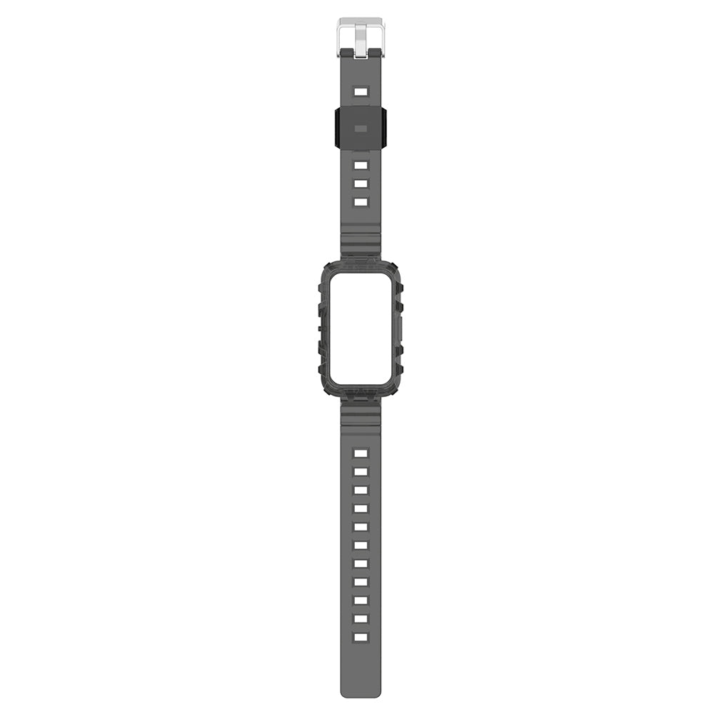 For Huawei Band 7/Band 6/Honor Band 6 Replacement Transparent TPU Watch Strap Wrist Band with Watch Case