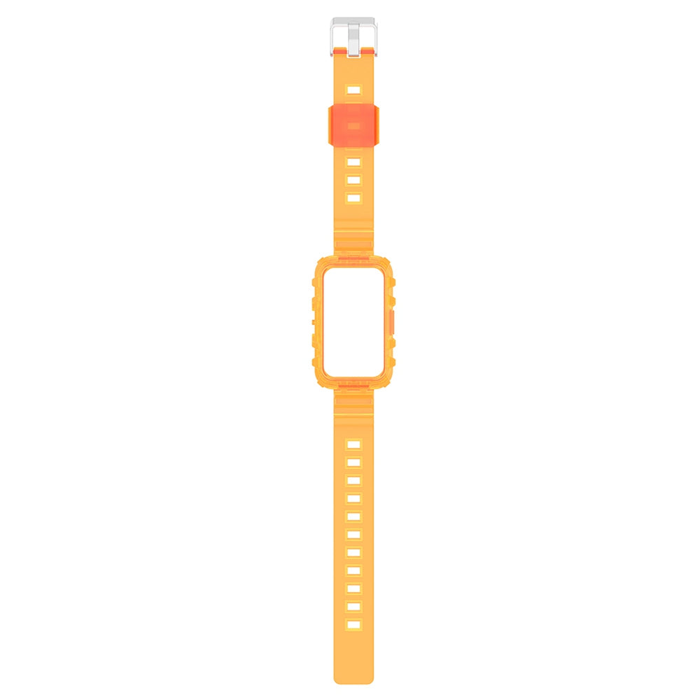 For Huawei Band 7/Band 6/Honor Band 6 Replacement Transparent TPU Watch Strap Wrist Band with Watch Case