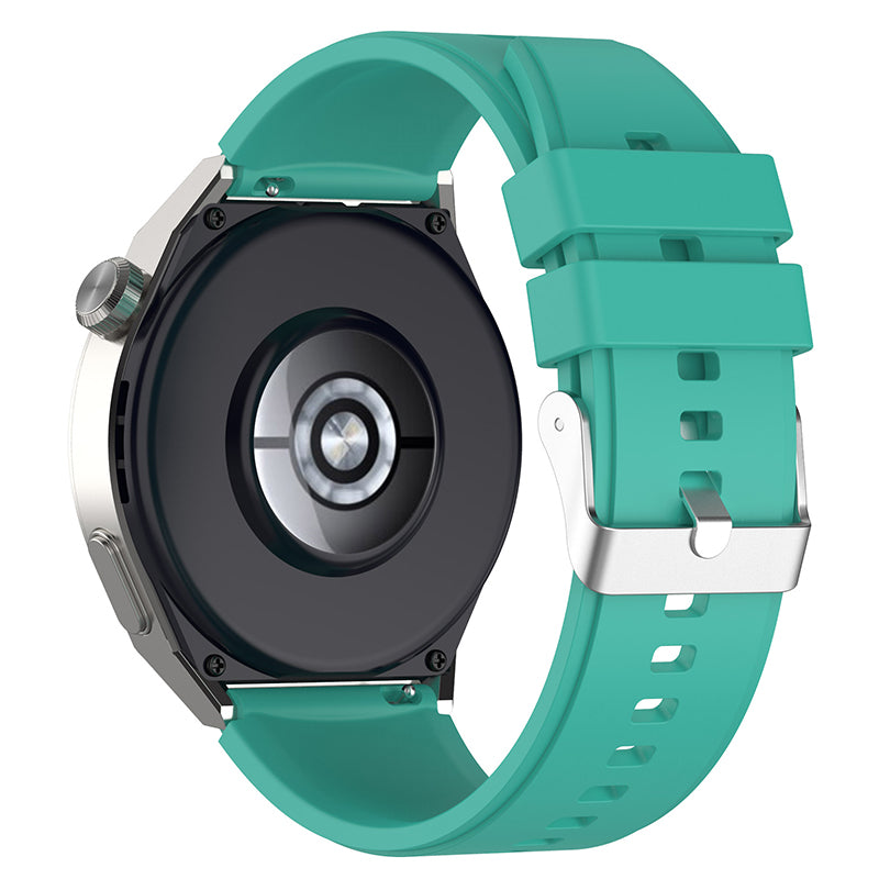 For Huawei Watch GT 3 Pro 46mm/GT 2 46mm Pro/GT 2 46mm Silicone Watch Band 22mm Adjustable Wrist Strap with Silver Pin Buckle