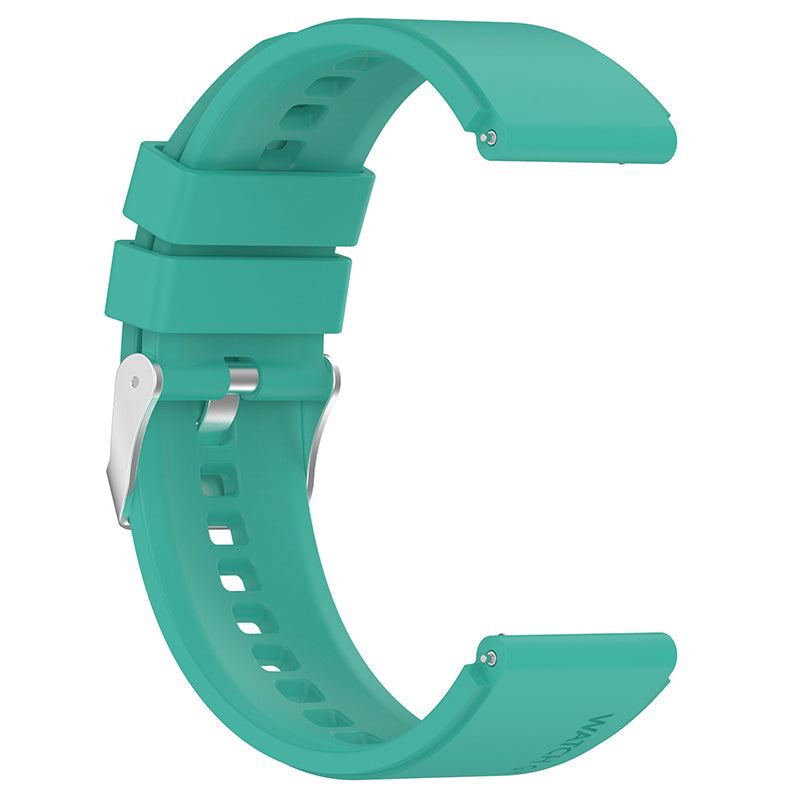 For Huawei Watch GT 3 Pro 46mm/GT 2 46mm Pro/GT 2 46mm Silicone Watch Band 22mm Adjustable Wrist Strap with Silver Pin Buckle