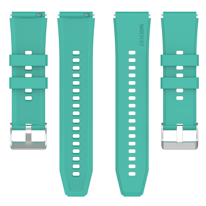 For Huawei Watch GT 3 Pro 46mm/GT 2 46mm Pro/GT 2 46mm Silicone Watch Band 22mm Adjustable Wrist Strap with Silver Pin Buckle