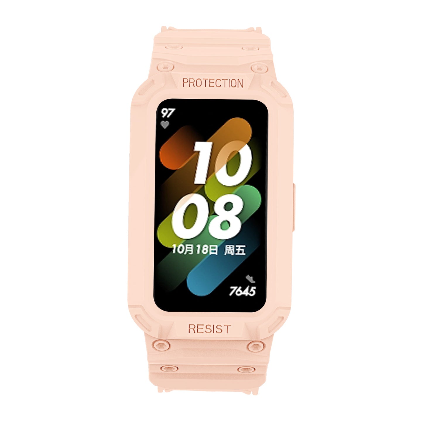 For Honor Band 6/Huawei Band 6/7 Replacement TPU Watch Band Adjustable Wrist Strap + Watch Case