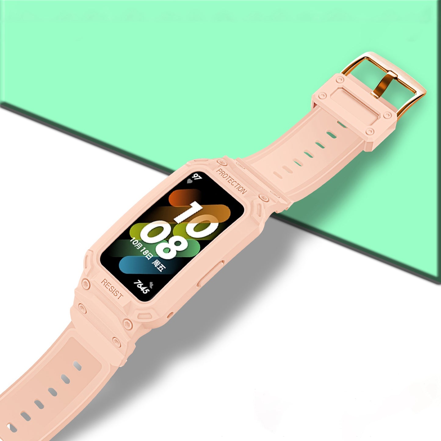 For Honor Band 6/Huawei Band 6/7 Replacement TPU Watch Band Adjustable Wrist Strap + Watch Case