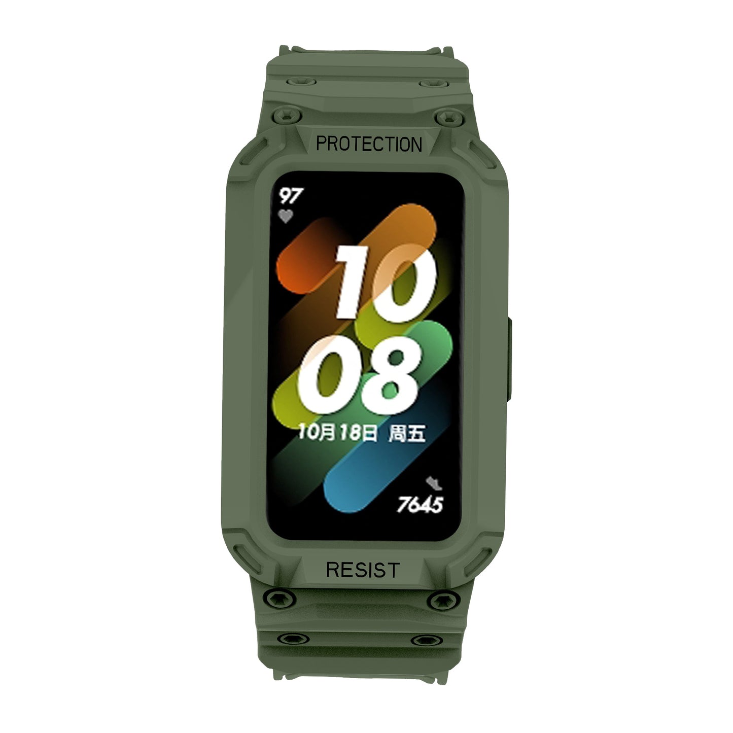 For Honor Band 6/Huawei Band 6/7 Replacement TPU Watch Band Adjustable Wrist Strap + Watch Case