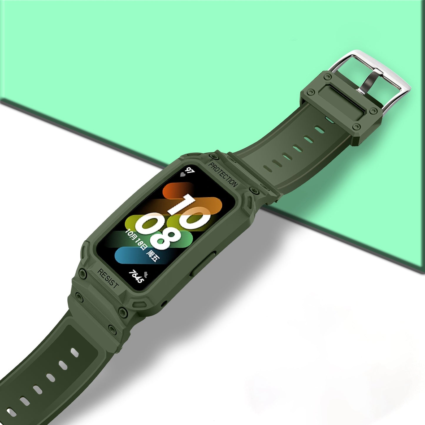 For Honor Band 6/Huawei Band 6/7 Replacement TPU Watch Band Adjustable Wrist Strap + Watch Case