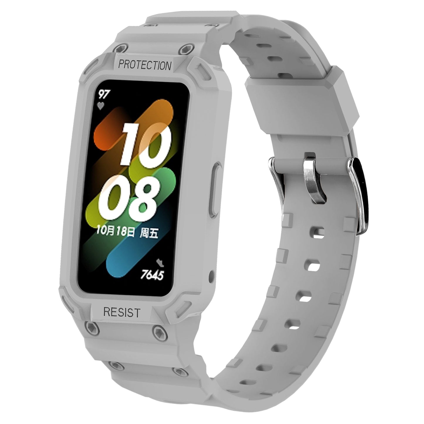 For Honor Band 6/Huawei Band 6/7 Replacement TPU Watch Band Adjustable Wrist Strap + Watch Case