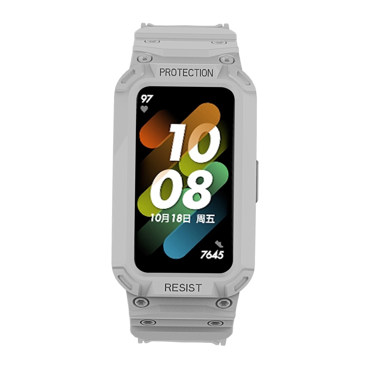 For Honor Band 6/Huawei Band 6/7 Replacement TPU Watch Band Adjustable Wrist Strap + Watch Case