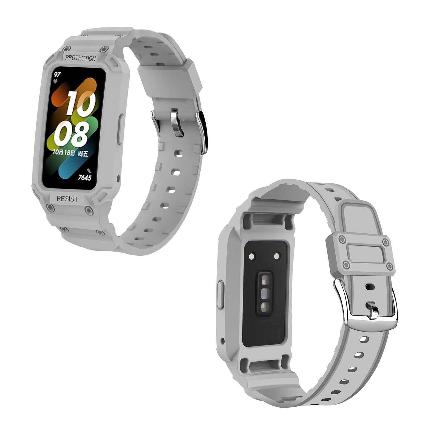 For Honor Band 6/Huawei Band 6/7 Replacement TPU Watch Band Adjustable Wrist Strap + Watch Case