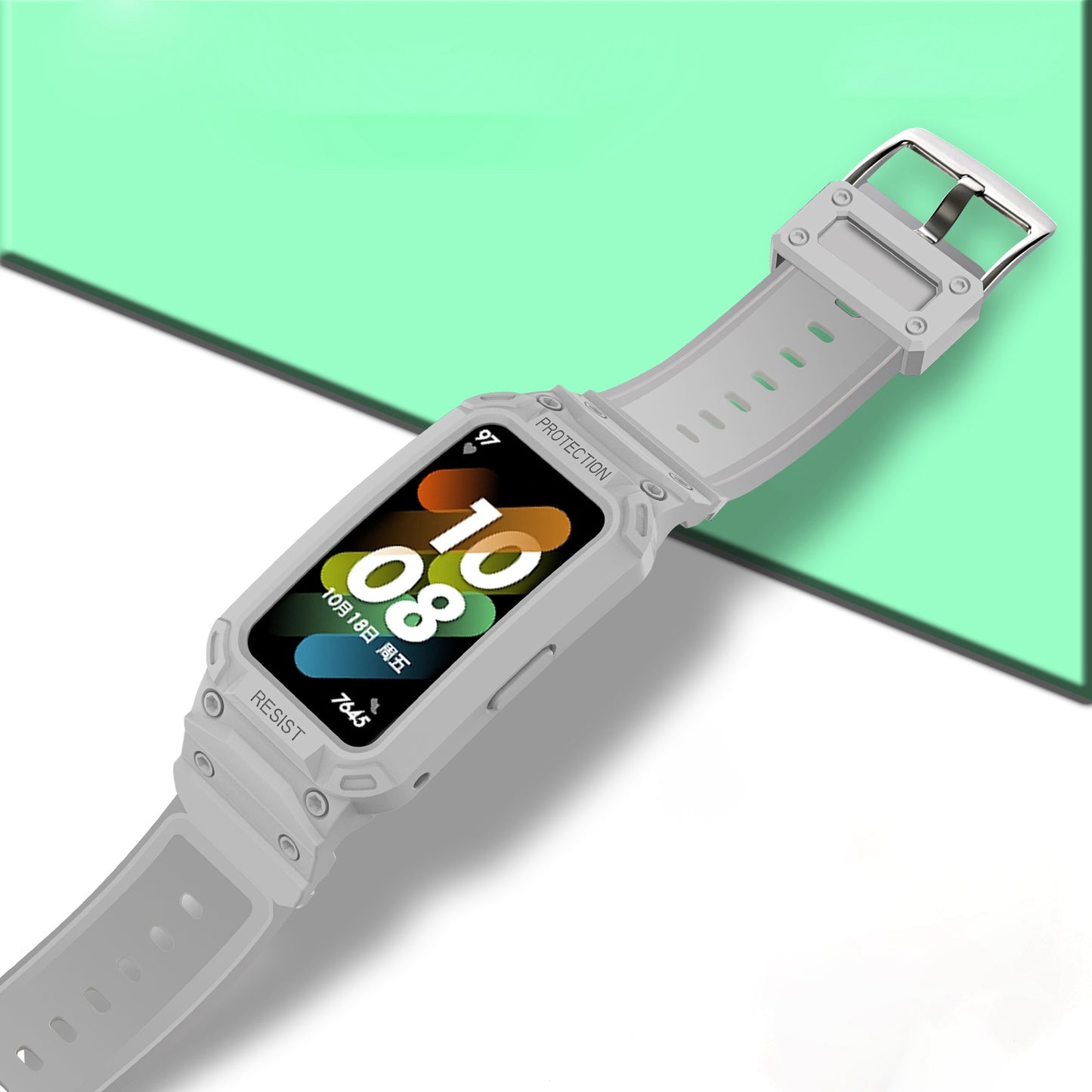 For Honor Band 6/Huawei Band 6/7 Replacement TPU Watch Band Adjustable Wrist Strap + Watch Case