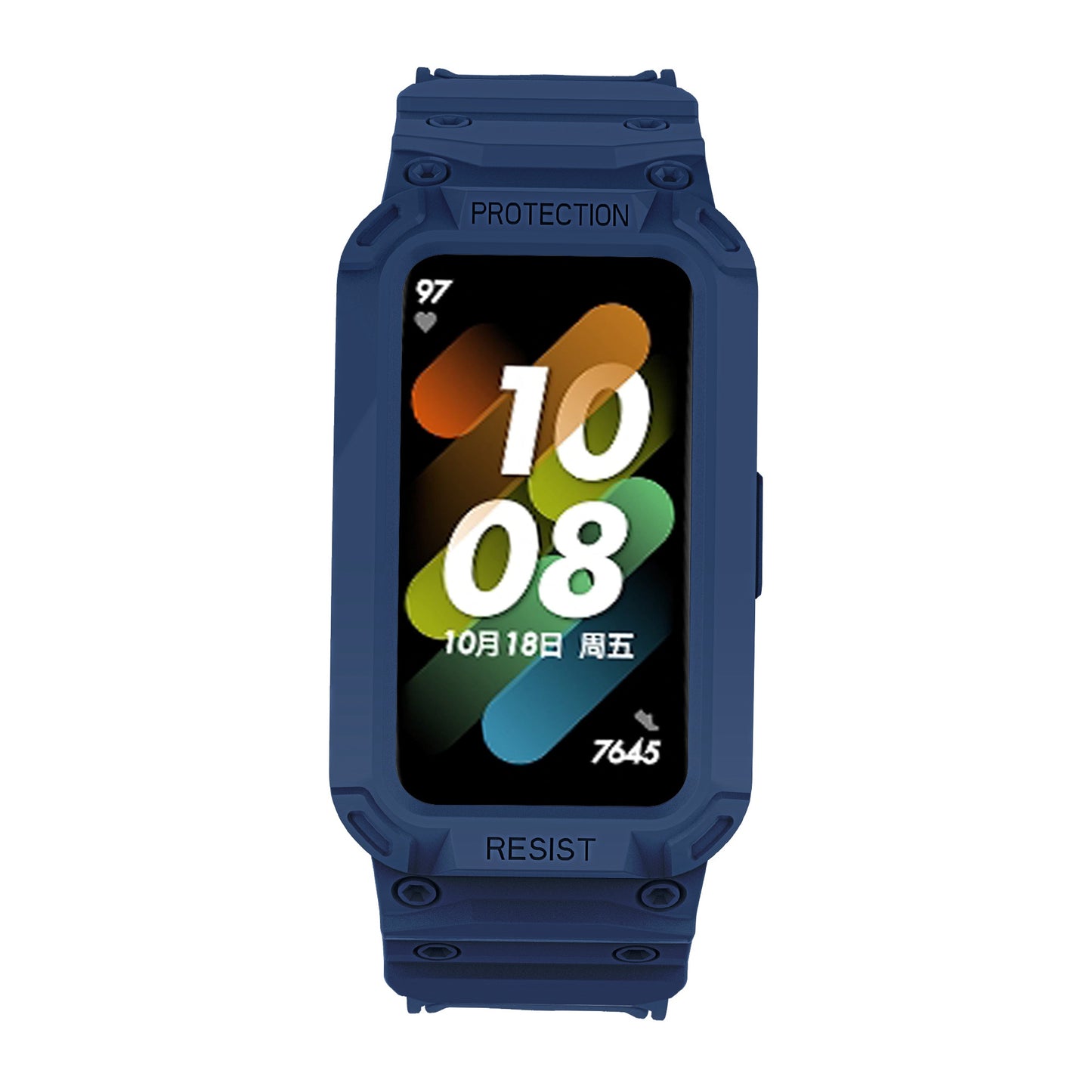For Honor Band 6/Huawei Band 6/7 Replacement TPU Watch Band Adjustable Wrist Strap + Watch Case