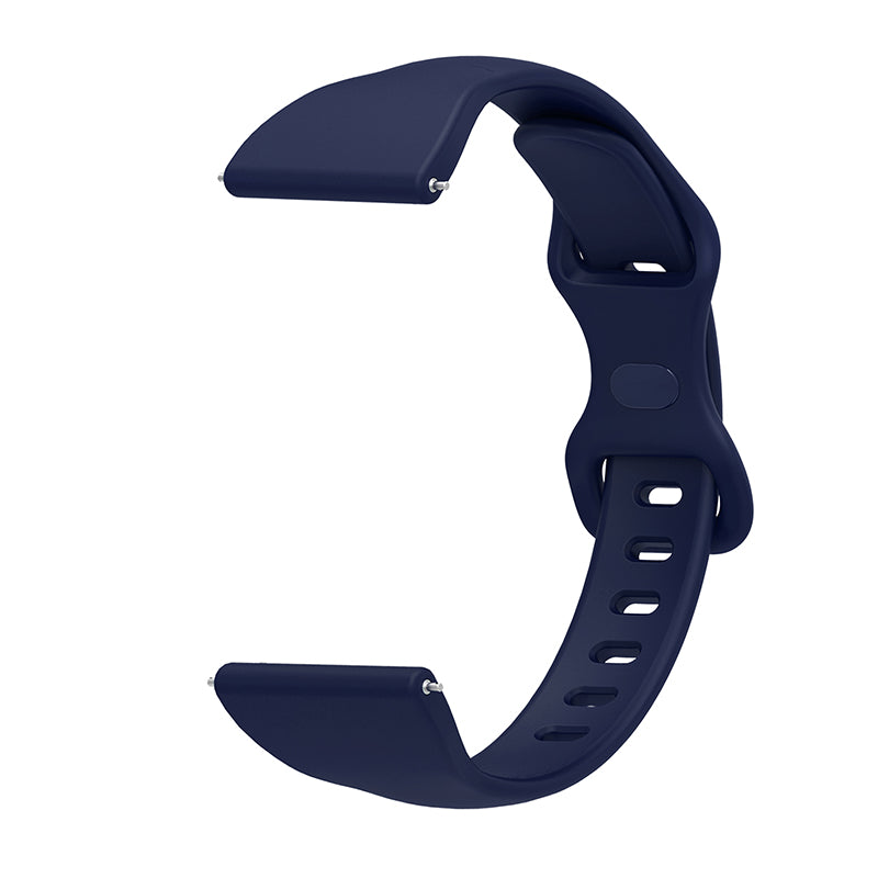 22mm Watch Strap Replacement Adjustable Silicone Wrist Band Bracelet with 8-shaped Buckle
