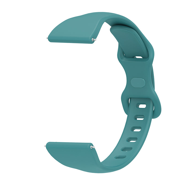 22mm Watch Strap Replacement Adjustable Silicone Wrist Band Bracelet with 8-shaped Buckle